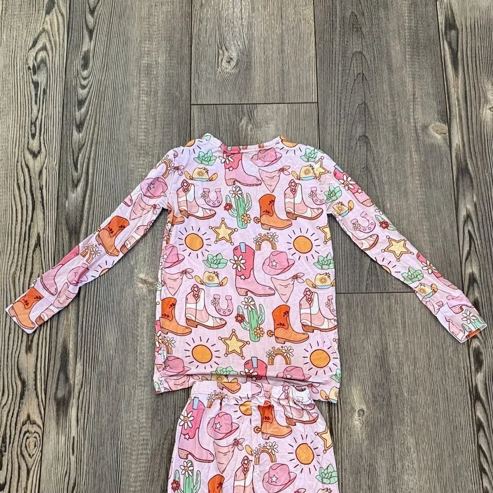 Gigi & Max Western-Cowgirl Print Pajama Set